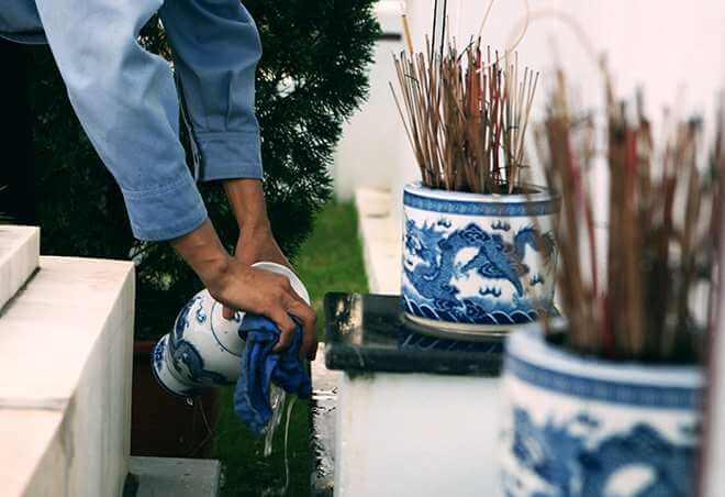nghĩa trang lạc hồng viên chăm sóc khuôn viên phần mộ