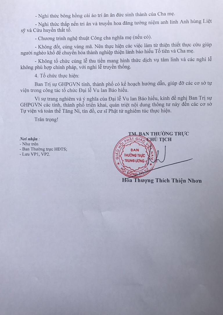 đại lễ vu lan 2019